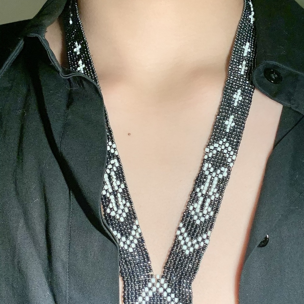 Beaded statement necklace
